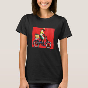 Afrikaanse man fietst Afrikaanse kleurrijke kunst T-shirt