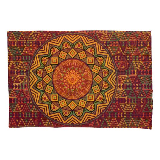 Afrikaanse mandala, Polynesische circulaire design Kussensloop (Voorkant)