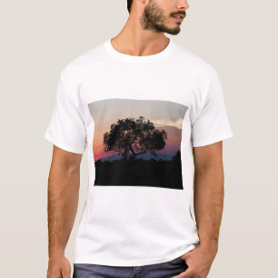 Afrikaanse marula-boom op zonsondergang t-shirt