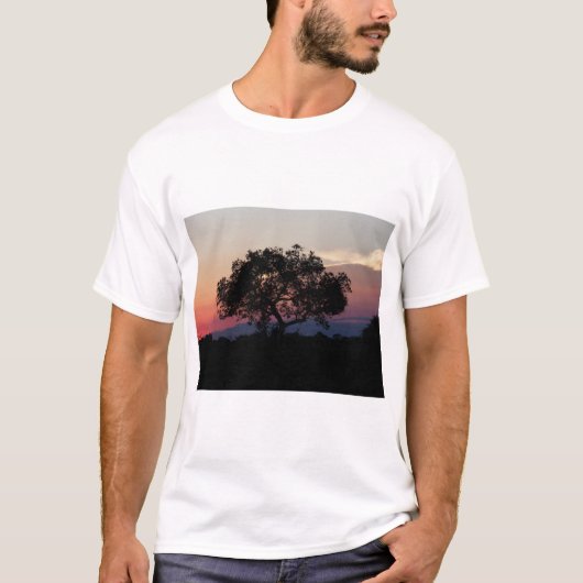 Afrikaanse marula-boom op zonsondergang t-shirt (Voorkant)