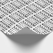 Afrikaanse modder MC3 zwart op wit Cadeaupapier (Hoek)