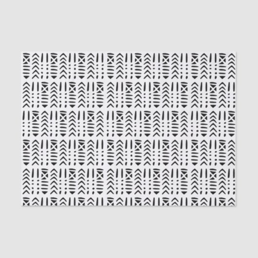 Afrikaanse modder MC3 zwart op wit Tissuepapier (Voorkant)