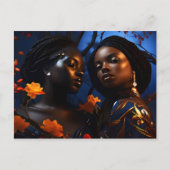 Afrikaanse mode kunst briefkaart (Voorkant)