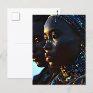 Afrikaanse mode kunst briefkaart