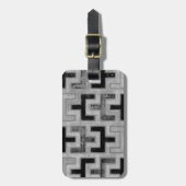 Afrikaanse modedoek met geometrische patronen bagagelabel (Voorkant verticaal)