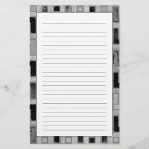 Afrikaanse modedoek met geometrische patronen briefpapier