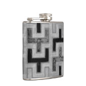 Afrikaanse modedoek met geometrische patronen heupfles (Rechts)