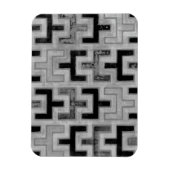 Afrikaanse modedoek met geometrische patronen magneet (Verticaal)