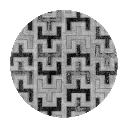 Afrikaanse modedoek met geometrische patronen snijplank (Voorkant)