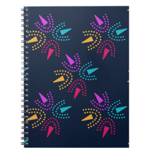 Afrikaanse moderne chic sterren - marineblauw notitieboek