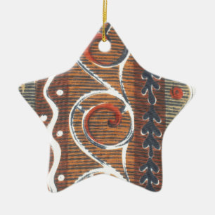 Afrikaanse Motif Art Print Keramisch Ornament