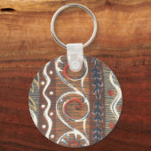  Afrikaanse Motif Art Print Sleutelhanger (Voorkant)