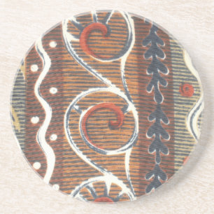  Afrikaanse Motif Art Print Zandsteen Onderzetter