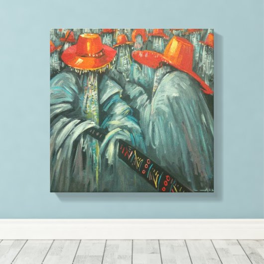 Afrikaanse muur decor canvas afdruk (Insitu (Houten vloer))