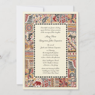 Afrikaanse namiddag bruiloft kaart