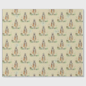 Afrikaanse Notenkraker Sneeuwvlokken Cadeaupapier (Vlak)