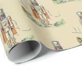 Afrikaanse Notenkraker Sneeuwvlokken Cadeaupapier (Rol Hoek)