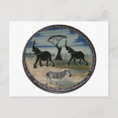Afrikaanse olifant art print briefkaart (Voorkant)