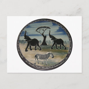 Afrikaanse olifant art print briefkaart