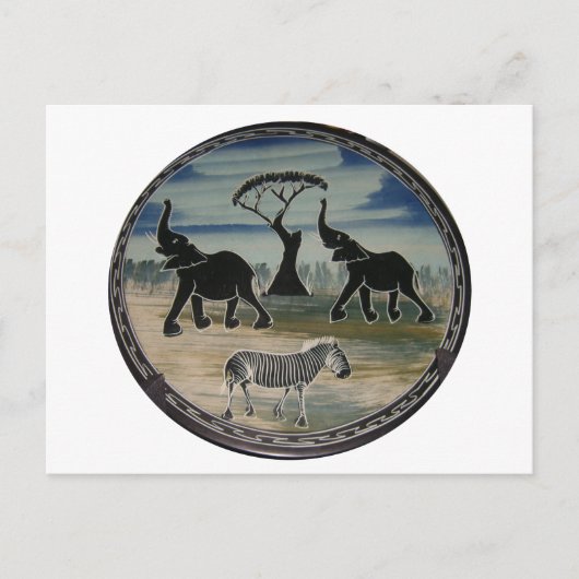 Afrikaanse olifant art print briefkaart (Voorkant)