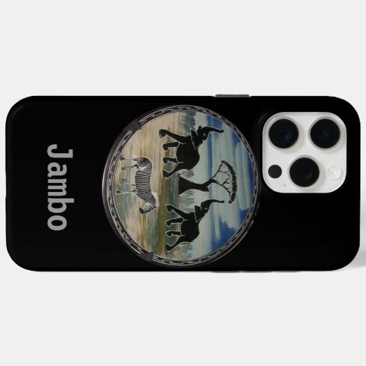 Afrikaanse olifant art print Case-Mate iPhone case (Achterkant (horizontaal))