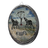 Afrikaanse olifant art print dartbord (Voorkant Rechts)