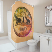 Afrikaanse olifant art print douchegordijn (In situ)