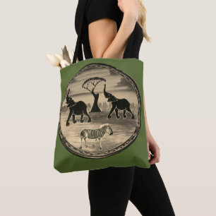 Afrikaanse olifant art print draagtas