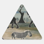 Afrikaanse olifant art print driehoek sticker (Voorkant)