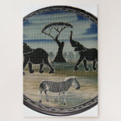 Afrikaanse olifant art print legpuzzel (Verticaal)