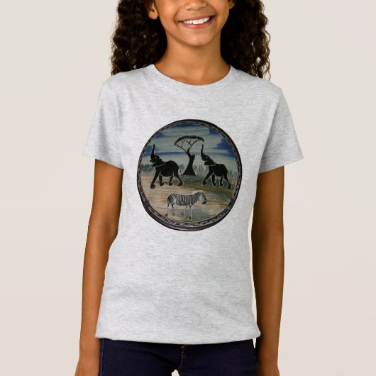 Afrikaanse olifant art print t-shirt (Voorkant)