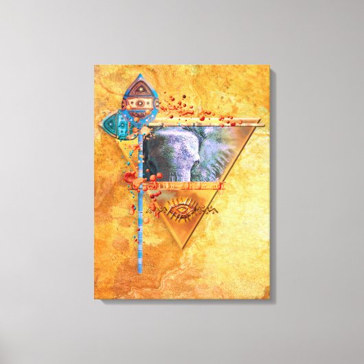 Afrikaanse olifant "DE MIGHTY TRIBE" Canvas Afdruk (Voorkant)