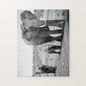 Afrikaanse olifant en kalveren | Kenia, Afrika Legpuzzel (Verticaal)