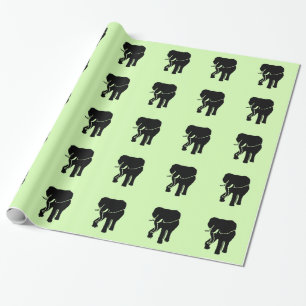 Afrikaanse olifant Green Cadeaupapier