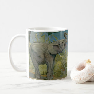  Afrikaanse olifant in het Oerwoud, EJ Detmold Koffiemok