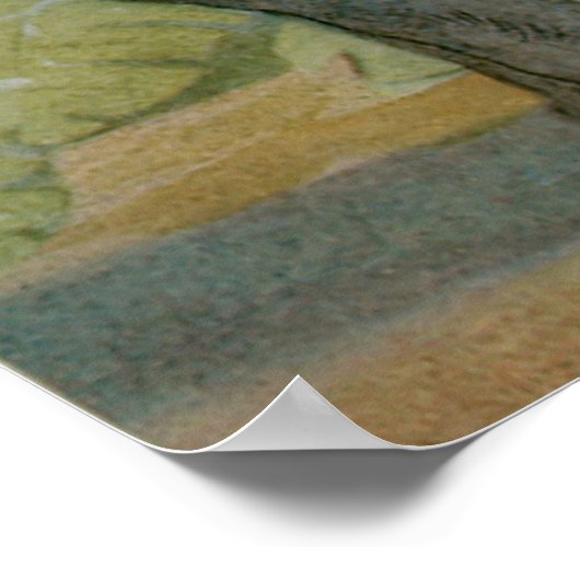 Afrikaanse olifant in het Oerwoud, EJ Detmold Poster (Hoek)