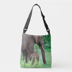Afrikaanse olifant, jonge lacterende jongen, Seren Crossbody Tas