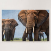 Afrikaanse olifant legpuzzel (Horizontaal)