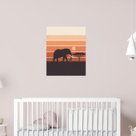 Afrikaanse Olifant Nursery Print