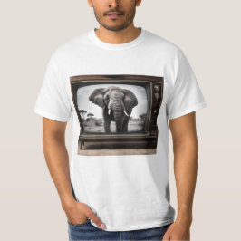 Afrikaanse olifant op analoge televisie, t-shirt