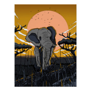 Afrikaanse Olifant Perfect Poster