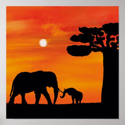 Afrikaanse olifant poster (Voorkant)