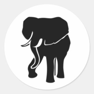 Afrikaanse olifant ronde sticker