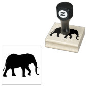 Afrikaanse olifant silhouet wilde dieren 	rubberstempel (Gestempeld)