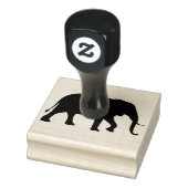 Afrikaanse olifant silhouet wilde dieren 	rubberstempel (Stempel)