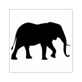 Afrikaanse olifant silhouet wilde dieren 	rubberstempel (Afrduk)