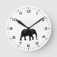 Afrikaanse olifant Silhouette Black en White