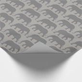 Afrikaanse olifant silhouetten patroon cadeaupapier (Hoek)