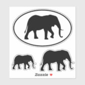 Afrikaanse olifant Silhouettes Vinyl Sticker set (Vel)