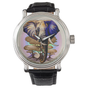 Afrikaanse olifant surrealistisch portret horloge